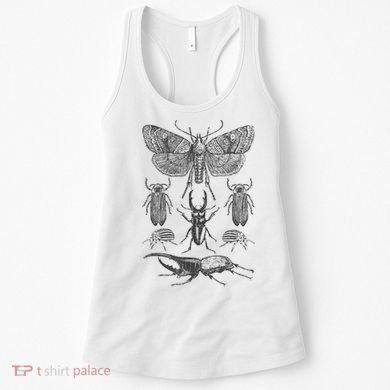 Insect Bug Collection Moth Stag Beetle Cicada Women's Tank Top