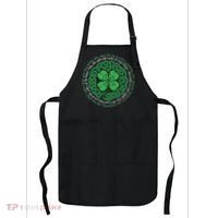 Irish Blessing Celtic Knot & 4 Leaf Clover Luck Version Apron thumb 0