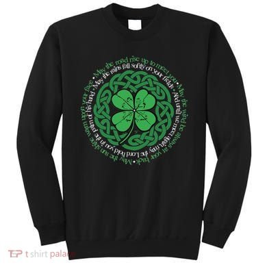 Irish Blessing Celtic Knot & 4 Leaf Clover Luck Version Sweatshirt