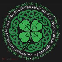 Irish Blessing Celtic Knot & 4 Leaf Clover Luck Version T-Shirt thumb 7