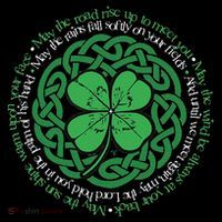 Irish Blessing Celtic Knot & 4 Leaf Clover Luck Version Bucket Hat thumb 4