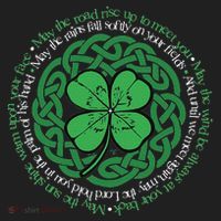 Irish Blessing Celtic Knot & 4 Leaf Clover Luck Version Hat thumb 2