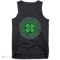 Irish Blessing Celtic Knot & 4 Leaf Clover Luck Version Tank Top thumb 0