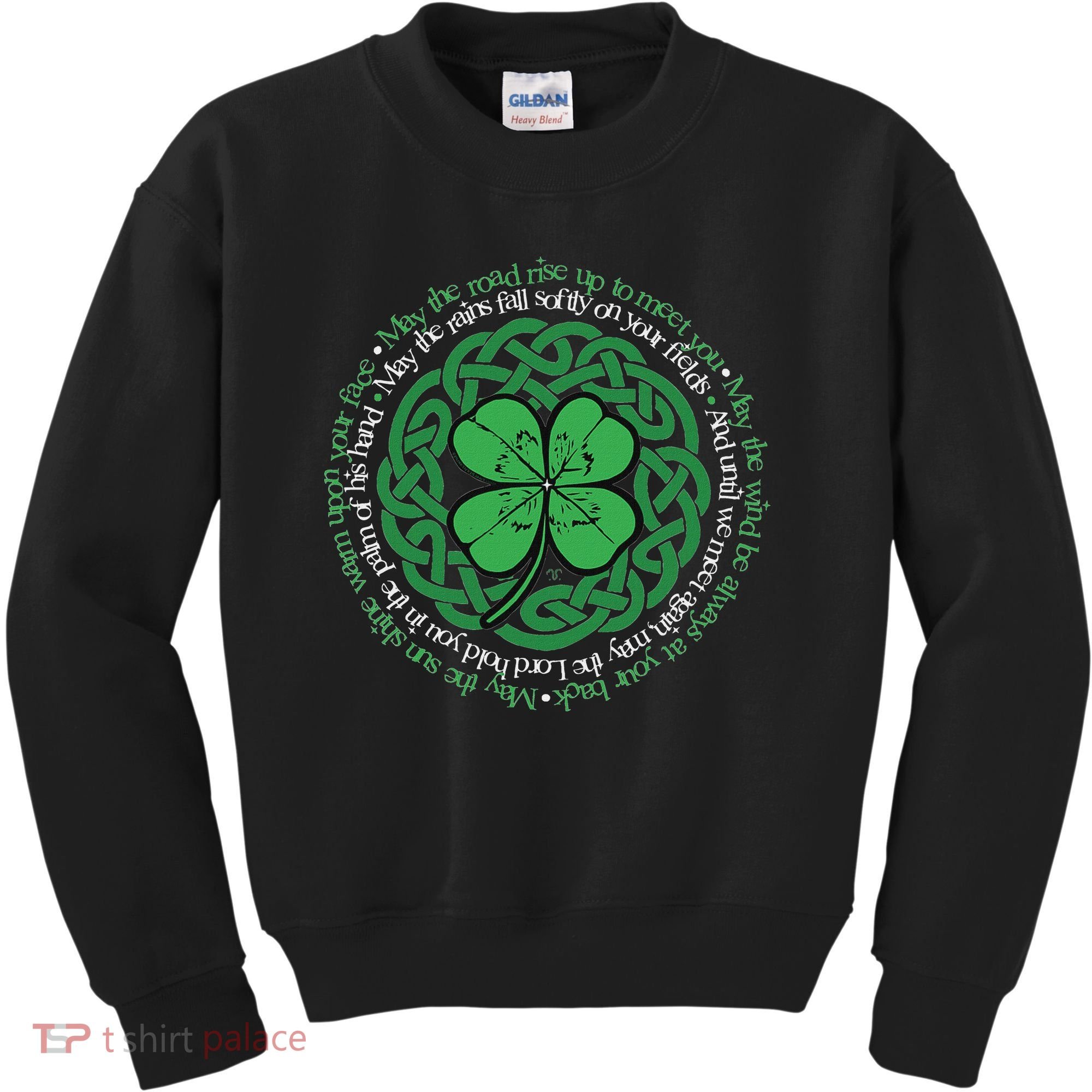 Irish Blessing Celtic Knot & 4 Leaf Clover Luck Version Kids Sweatshirt