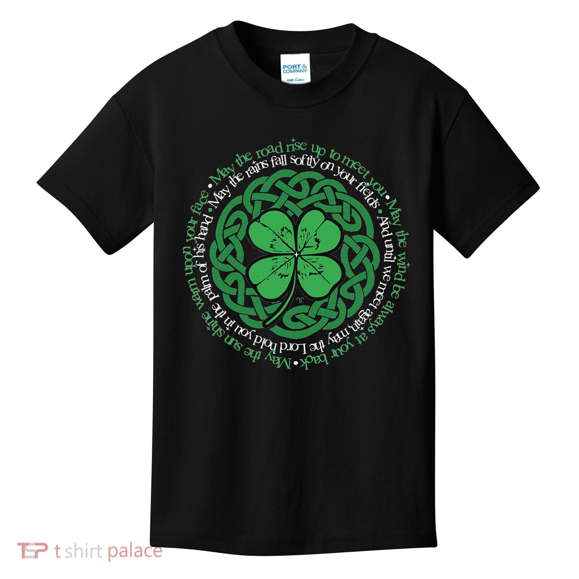 Irish Blessing Celtic Knot & 4 Leaf Clover Luck Version Kids T-Shirt