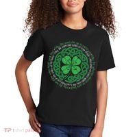 Irish Blessing Celtic Knot & 4 Leaf Clover Luck Version Kids T-Shirt thumb 2