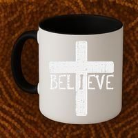 I Believe Cross God Jesus Faith Christian Coffee Mug thumb 2
