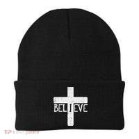 I Believe Cross God Jesus Faith Christian Beanie thumb 0