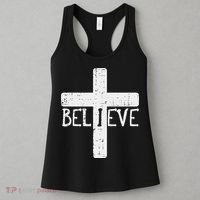 I Believe Cross God Jesus Faith Christian Women's Tank Top thumb 3