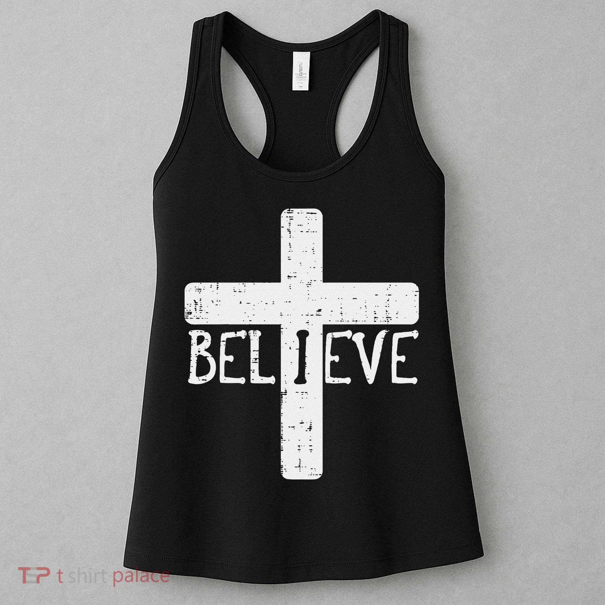I Believe Cross God Jesus Faith Christian Women's Tank Top