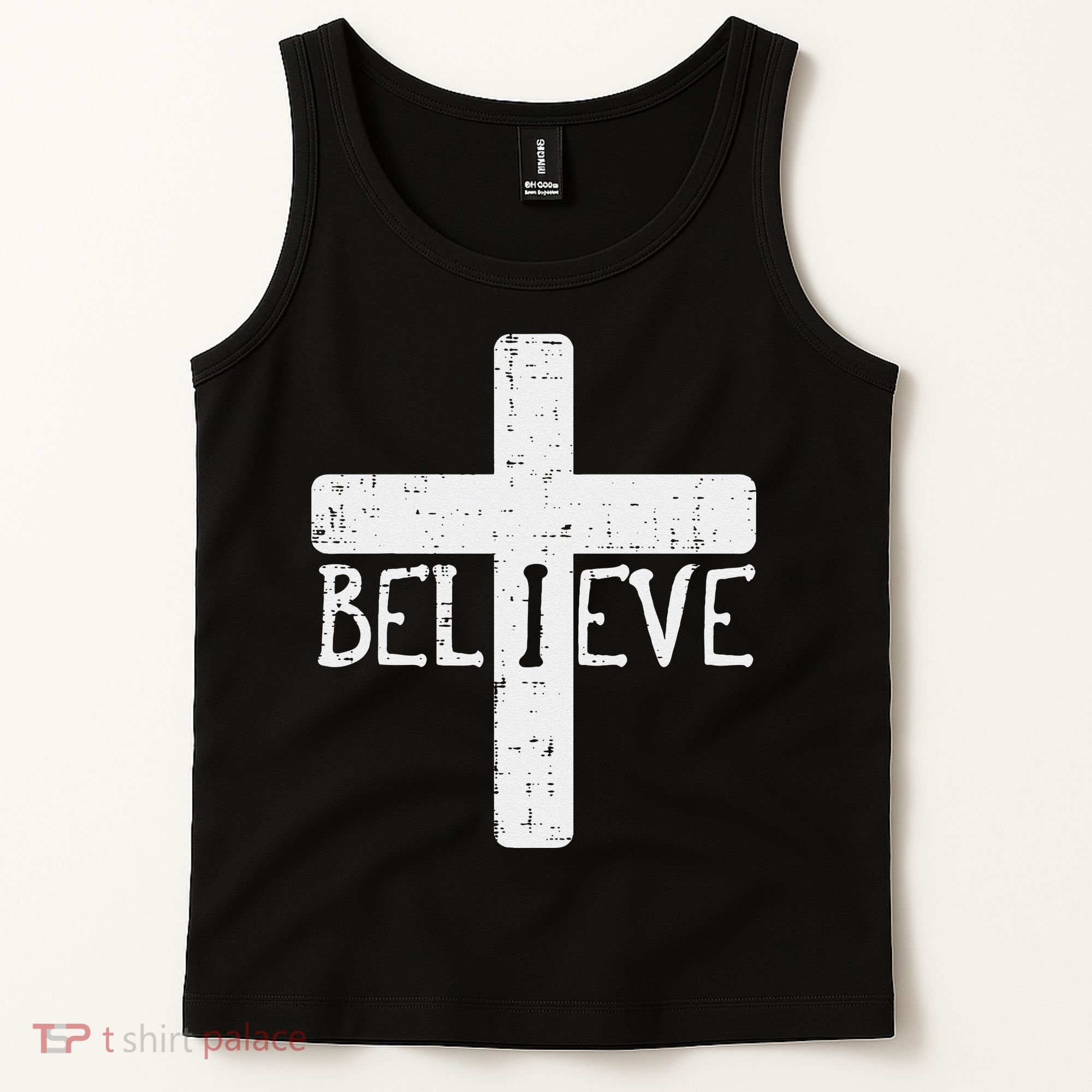 I Believe Cross God Jesus Faith Christian Tank Top