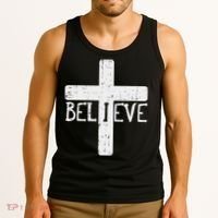 I Believe Cross God Jesus Faith Christian Tank Top thumb 3