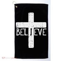 I Believe Cross God Jesus Faith Christian Golf Towel thumb 0