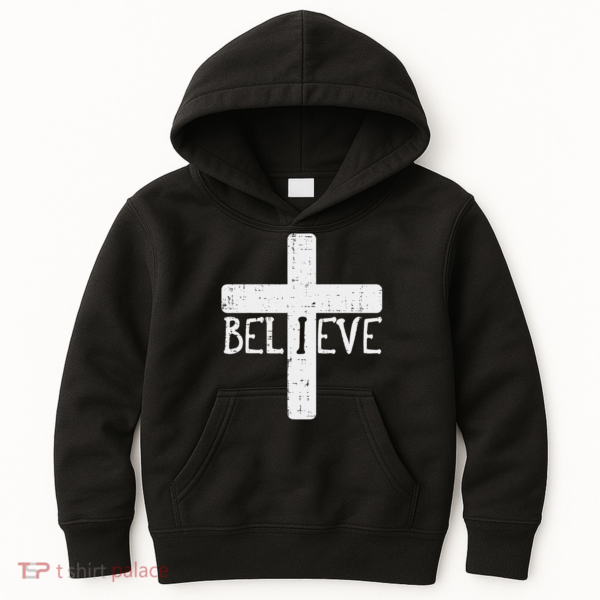 I Believe Cross God Jesus Faith Christian Kids Hoodie