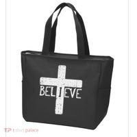 I Believe Cross God Jesus Faith Christian Tote Bag thumb 3