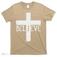 I Believe Cross God Jesus Faith Christian T-Shirt thumb 0