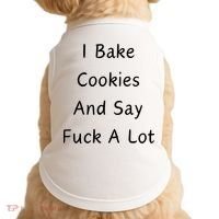 I Bake Cookies And Say Fuck A Lot Baking Lover Doggie Tank thumb 0