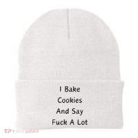 I Bake Cookies And Say Fuck A Lot Baking Lover Beanie thumb 0
