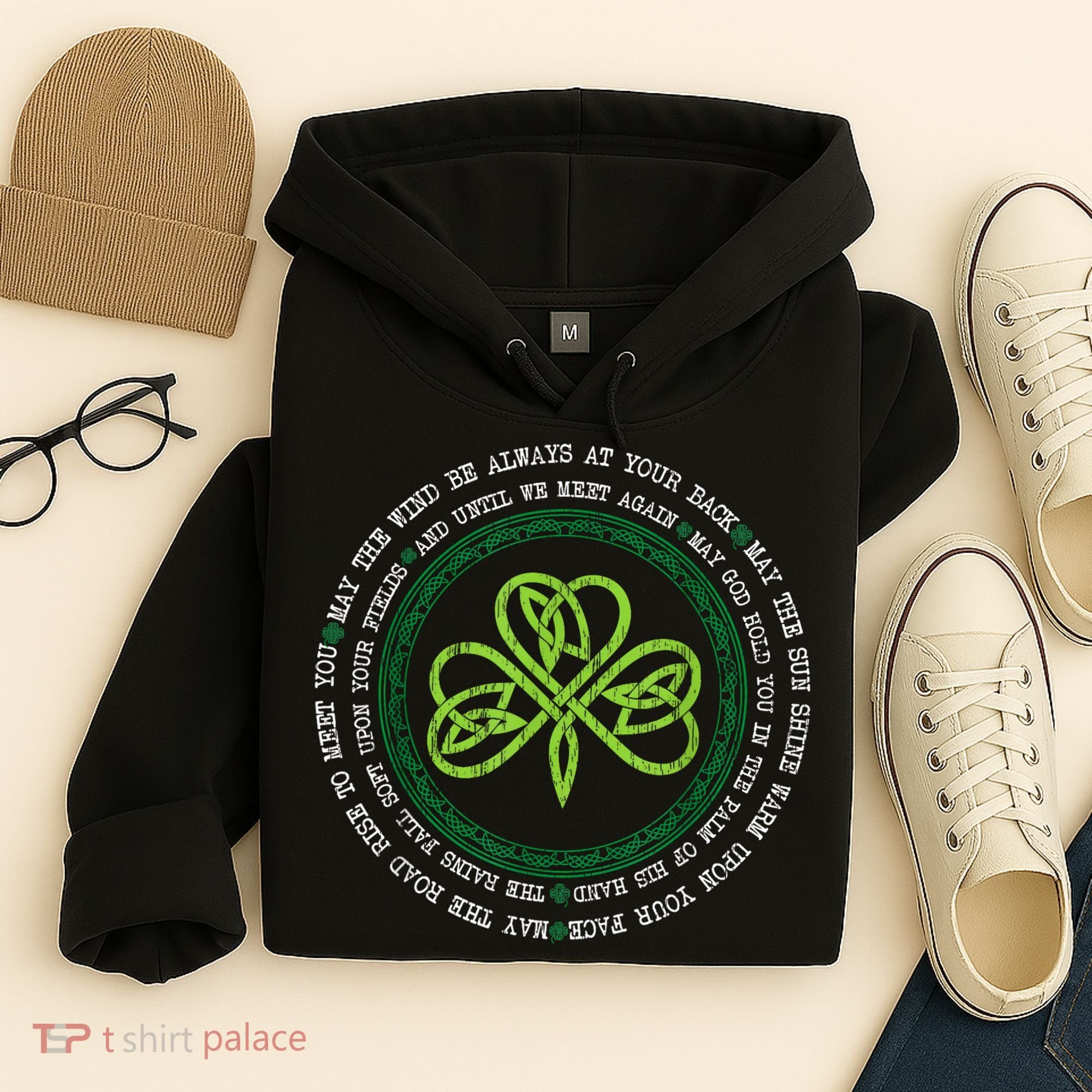 Irish Blessing Celtic Knot Patrick’s Day Shamrock Clover Hoodie