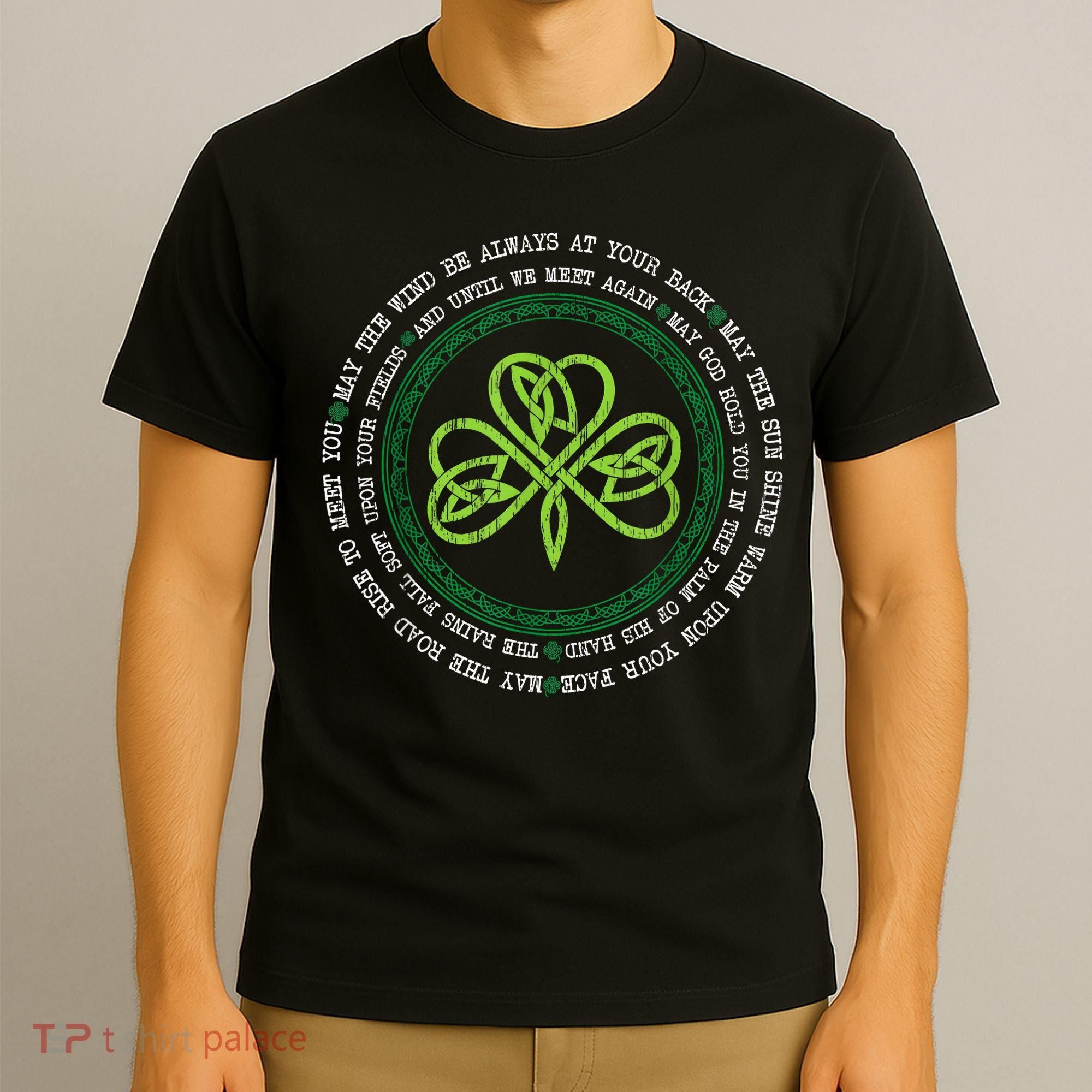 Irish Blessing Celtic Knot Patrick’s Day Shamrock Clover T-Shirt