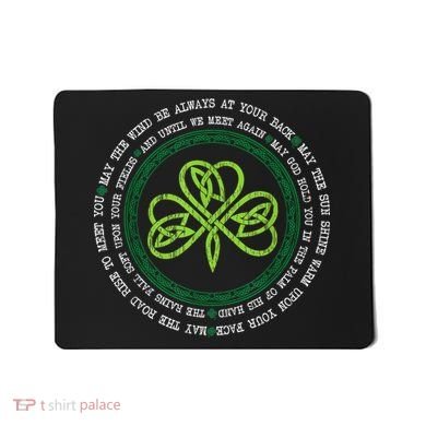 Irish Blessing Celtic Knot Patrick’s Day Shamrock Clover Mousepad