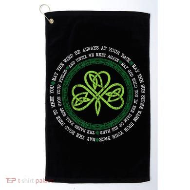 Irish Blessing Celtic Knot Patrick’s Day Shamrock Clover Golf Towel