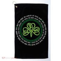 Irish Blessing Celtic Knot Patrick’s Day Shamrock Clover Golf Towel thumb 0