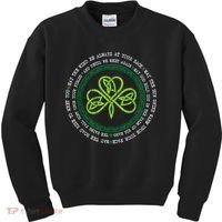 Irish Blessing Celtic Knot Patrick’s Day Shamrock Clover Kids Sweatshirt thumb 0