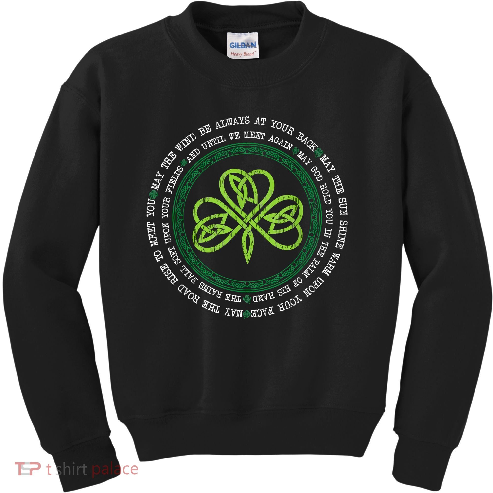 Irish Blessing Celtic Knot Patrick’s Day Shamrock Clover Kids Sweatshirt