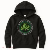Irish Blessing Celtic Knot Patrick’s Day Shamrock Clover Kids Hoodie thumb 0