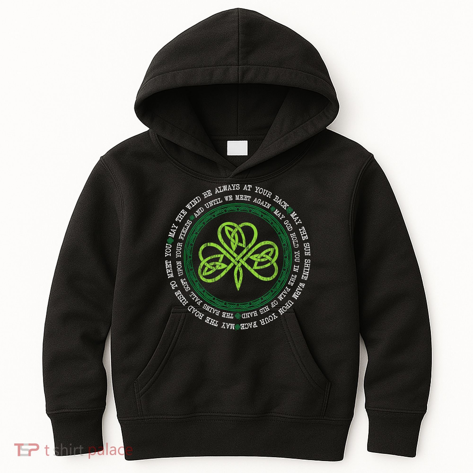 Irish Blessing Celtic Knot Patrick’s Day Shamrock Clover Kids Hoodie