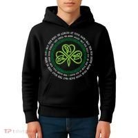 Irish Blessing Celtic Knot Patrick’s Day Shamrock Clover Kids Hoodie thumb 4