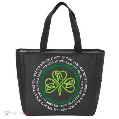 Irish Blessing Celtic Knot Patrick’s Day Shamrock Clover Tote Bag