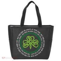 Irish Blessing Celtic Knot Patrick’s Day Shamrock Clover Tote Bag thumb 0