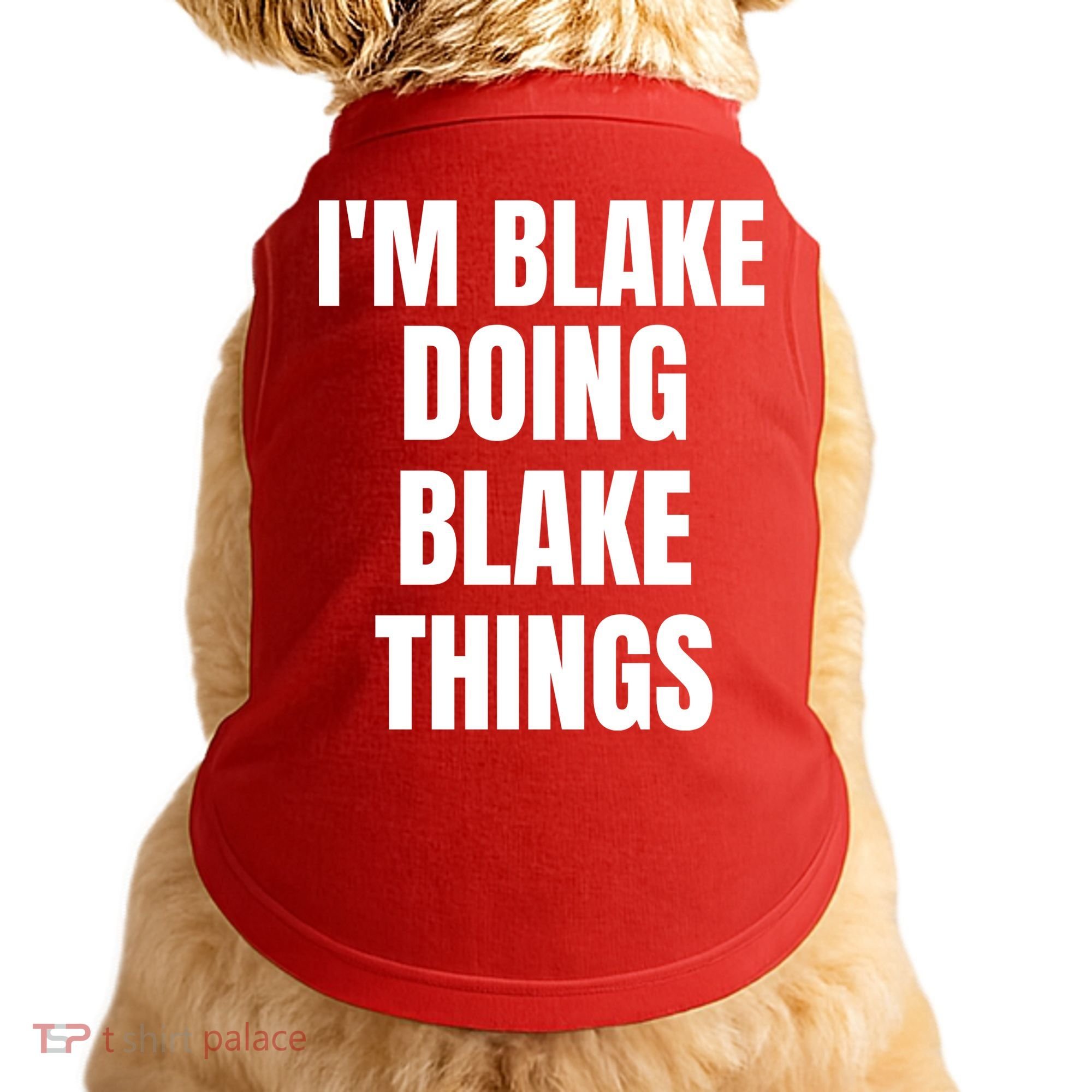 Im Blake Doing Blake Things Funny Birthday Name Gift Doggie Tank