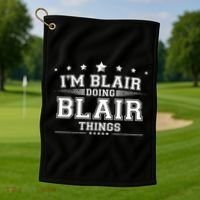 Im Blair Doing Blair Things Golf Towel thumb 1
