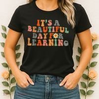 It's Beautiful Day For Learning Teacher Students Women Women's T-Shirt thumb 2