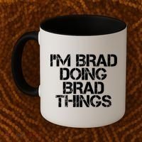 I'M BRAD DOING BRAD THINGS Shirt Funny Christmas Gift Idea Coffee Mug thumb 2
