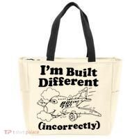 I’M Built Different Incorrectly Boeing 737 Tote Bag thumb 0