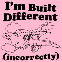 I’M Built Different Incorrectly Boeing 737 Coaster thumb 2
