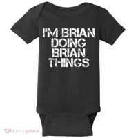 IM Brian Doing Brian Things Funny Christmas Gift Idea Baby Bodysuit thumb 0