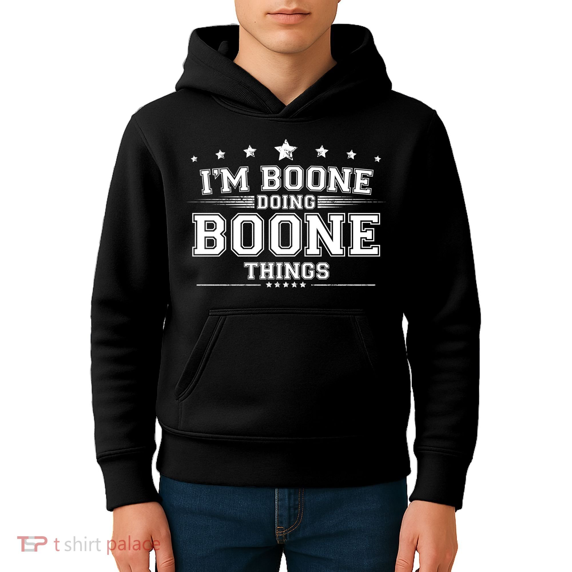 Im Boone Doing Boone Things Kids Hoodie