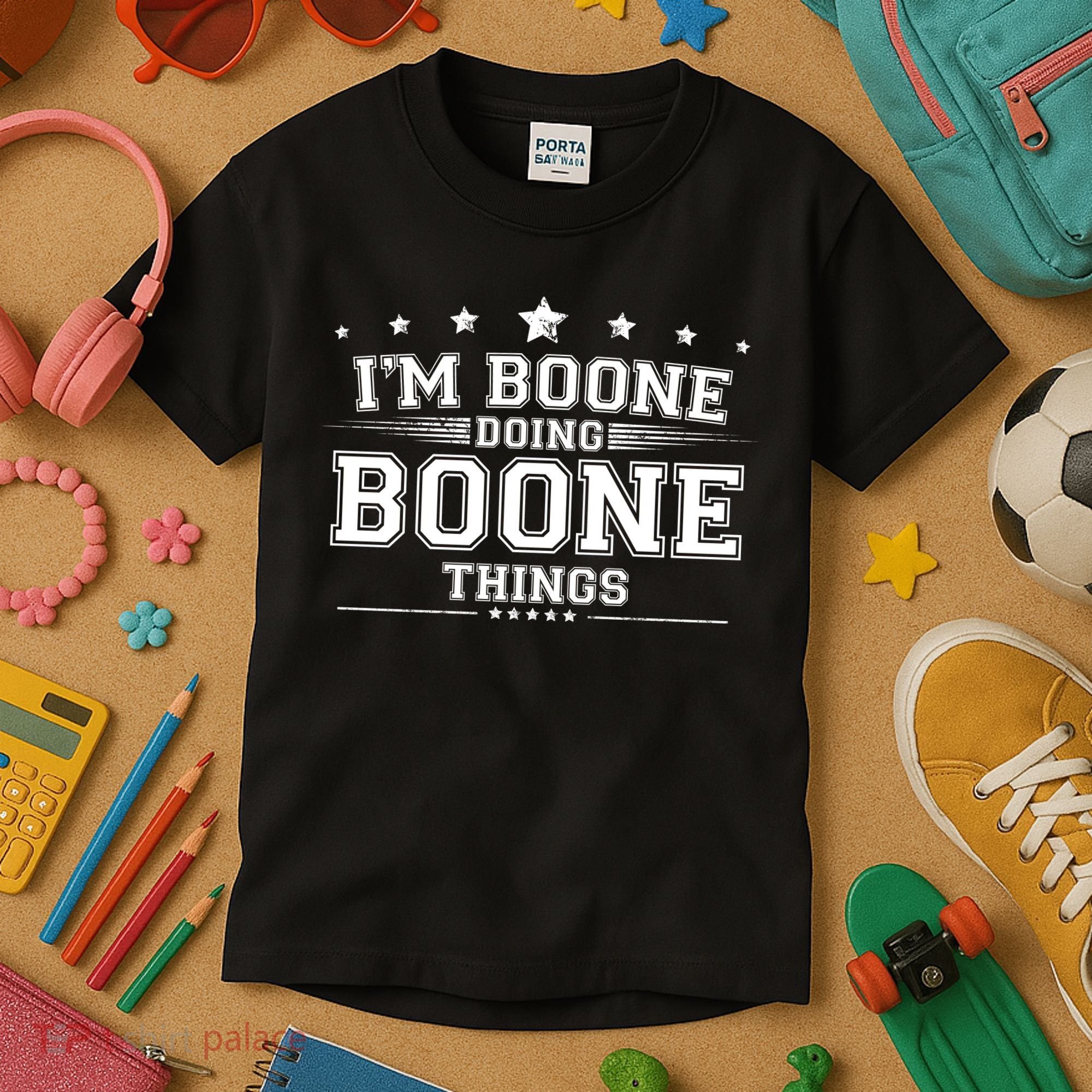 Im Boone Doing Boone Things Kids T-Shirt