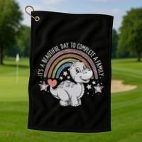 ItS Beautiful Day To Complete A Family Adoption Day Golf Towel thumb 1