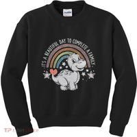 ItS Beautiful Day To Complete A Family Adoption Day Kids Sweatshirt thumb 0