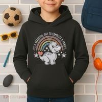 ItS Beautiful Day To Complete A Family Adoption Day Kids Hoodie thumb 2