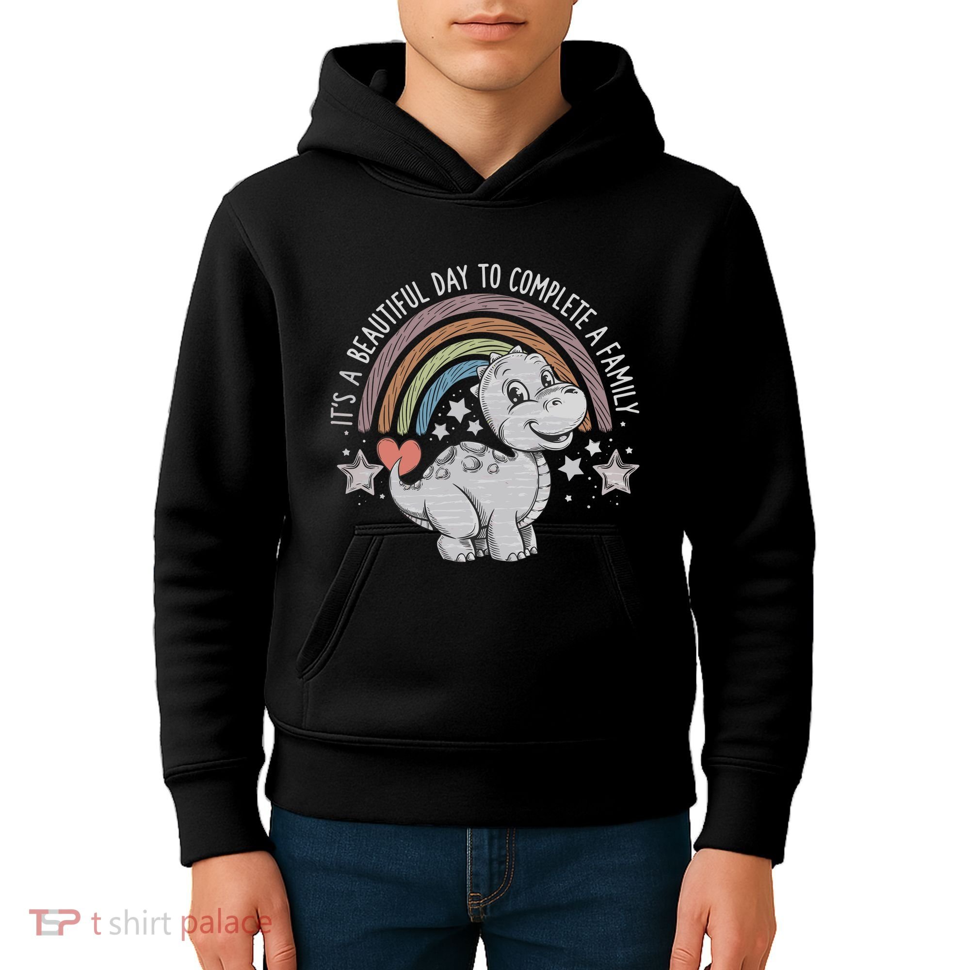 ItS Beautiful Day To Complete A Family Adoption Day Kids Hoodie