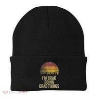 IM Brad Doing Brad Things Funny Retro Humor Name Gag Gift Beanie thumb 0