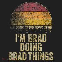 IM Brad Doing Brad Things Funny Retro Humor Name Gag Gift Beanie thumb 2