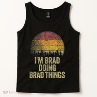 IM Brad Doing Brad Things Funny Retro Humor Name Gag Gift Tank Top thumb 2